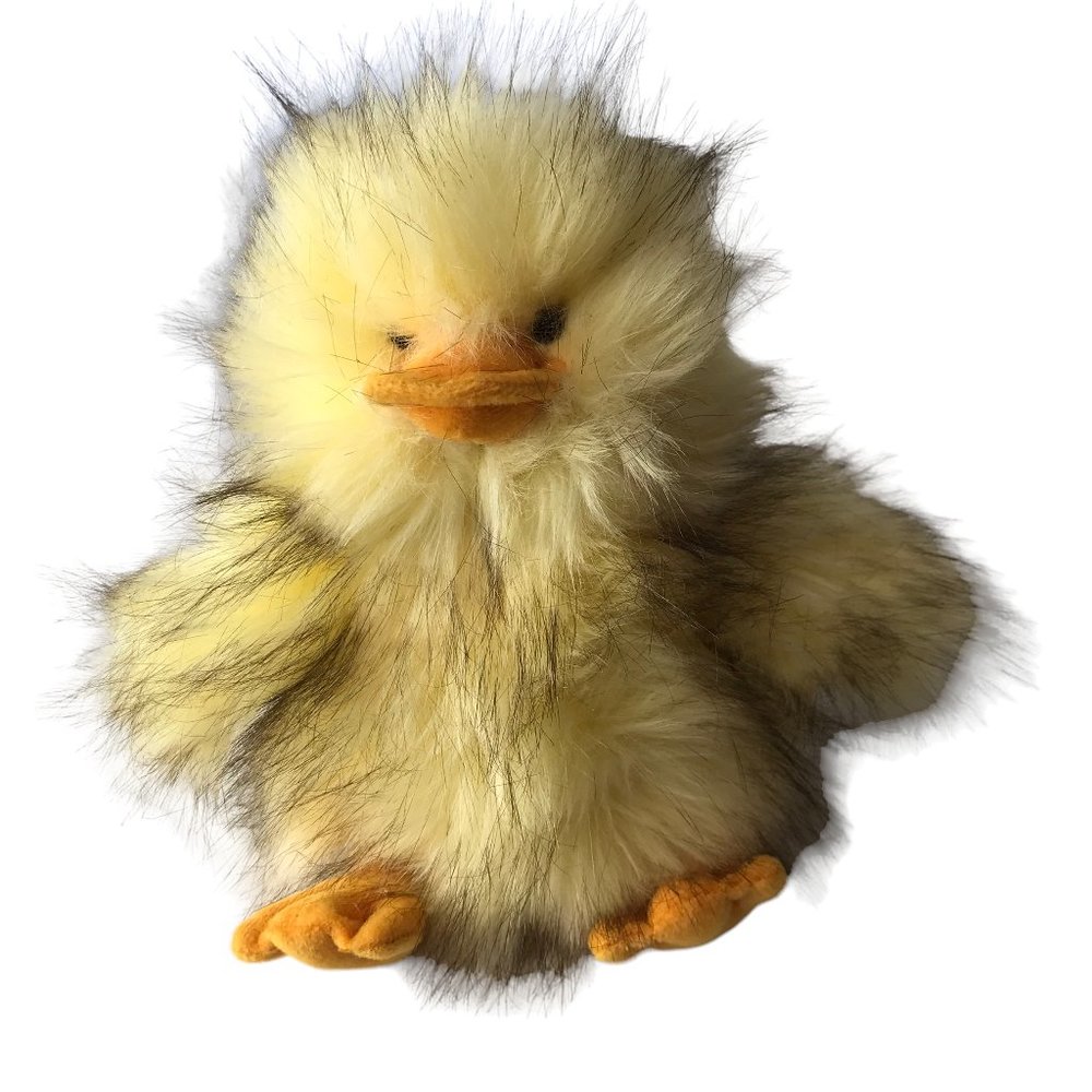 Plush Duck Orange Beak.  DELPHINE Brand.  Medium Size Easter Birthday Christmas